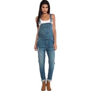 *SOLD* FRAME Denim Le Garçon Stone Canyon Distressed Overall Size Medium